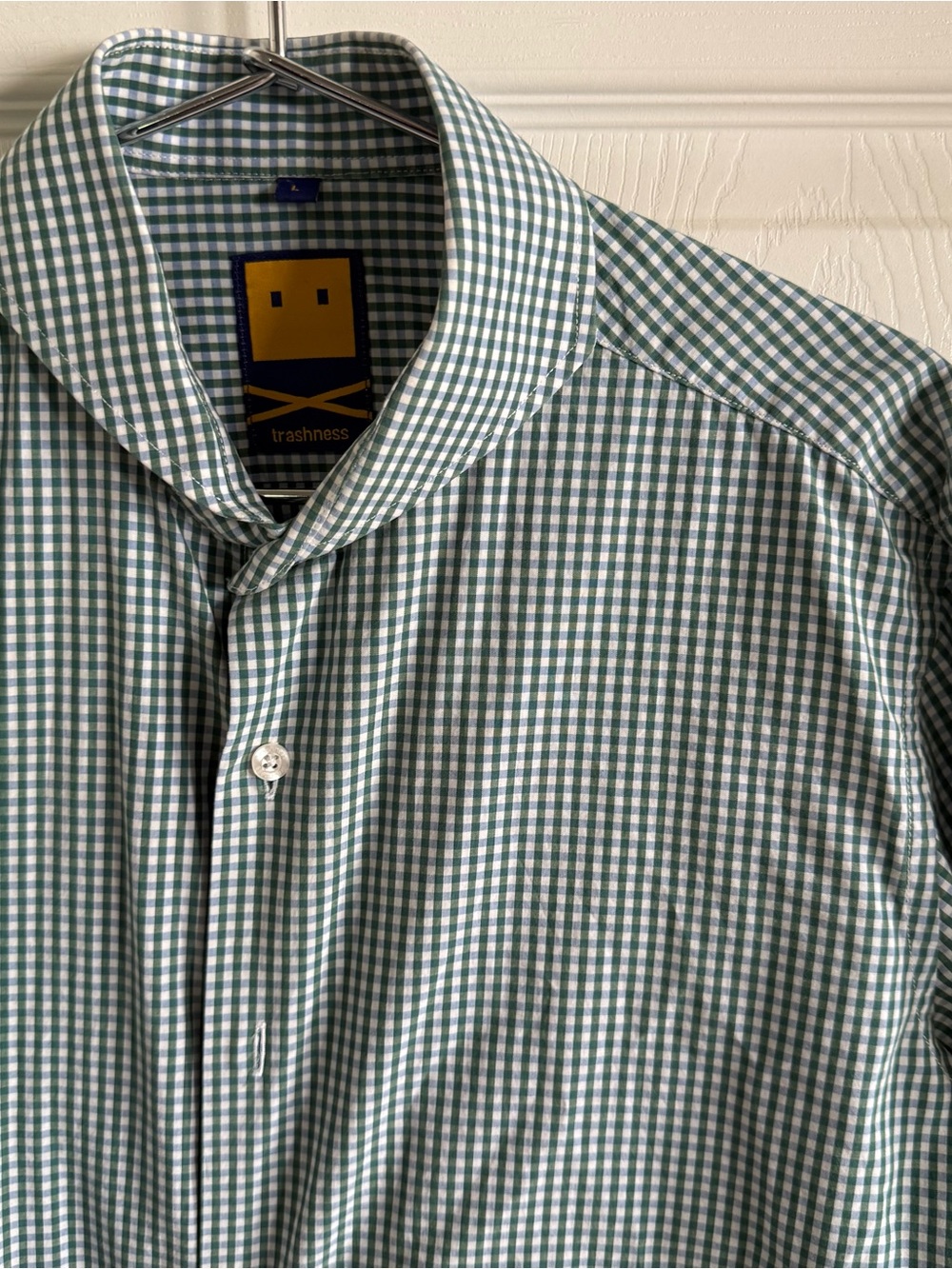 green gingham button down - Picture 2 of 5